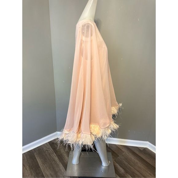 MAC DUGGAL TRAPEZE DRESS WITH FEATHER TRIM SIZE US 12 - Picture 6 of 9